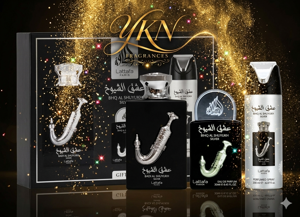 Ishq al Shuyukh silver set Lattafa
