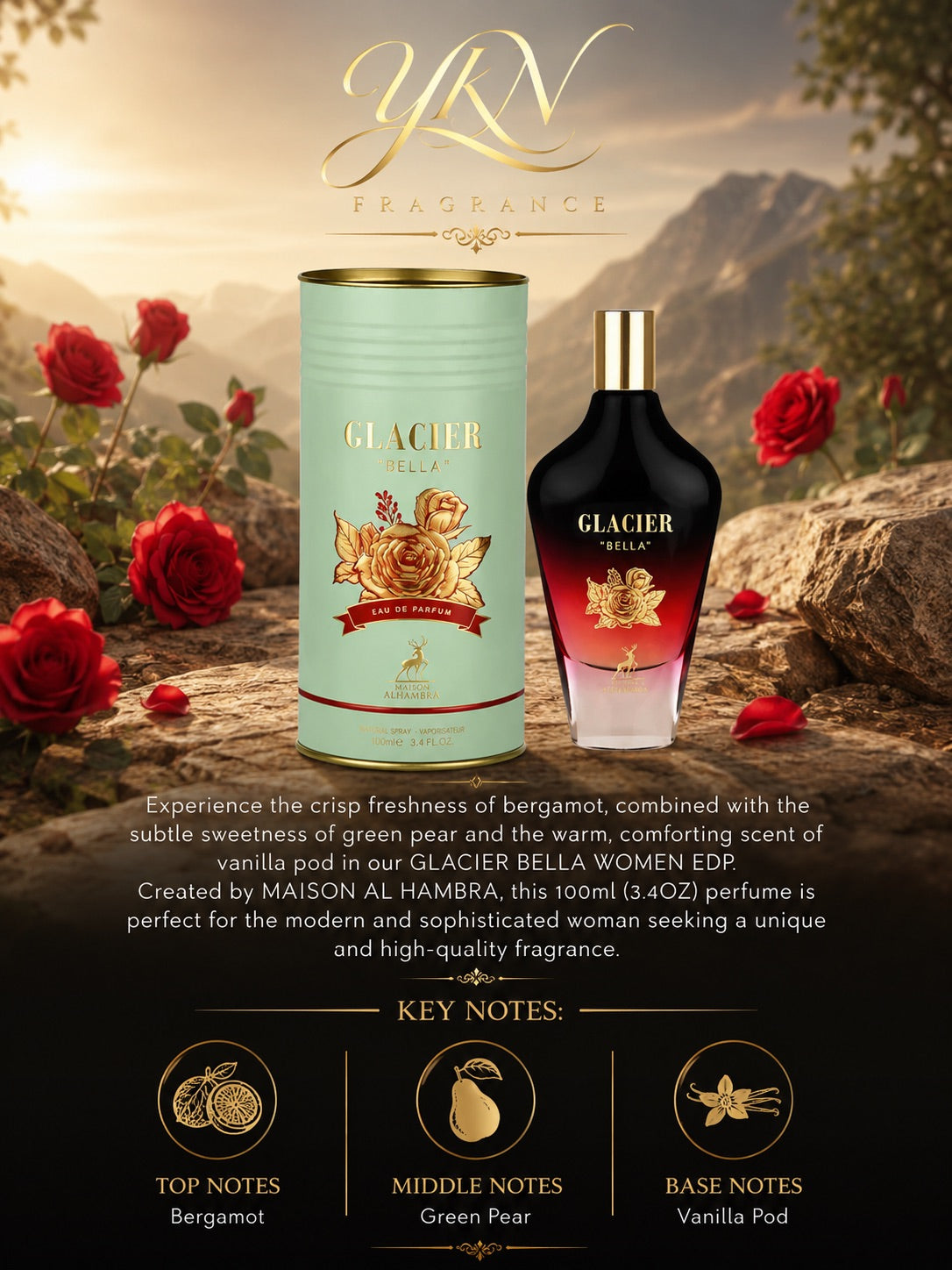 GLACIER  BELLA WOMEN EDP -100 ml MAISON AL HAMBRA