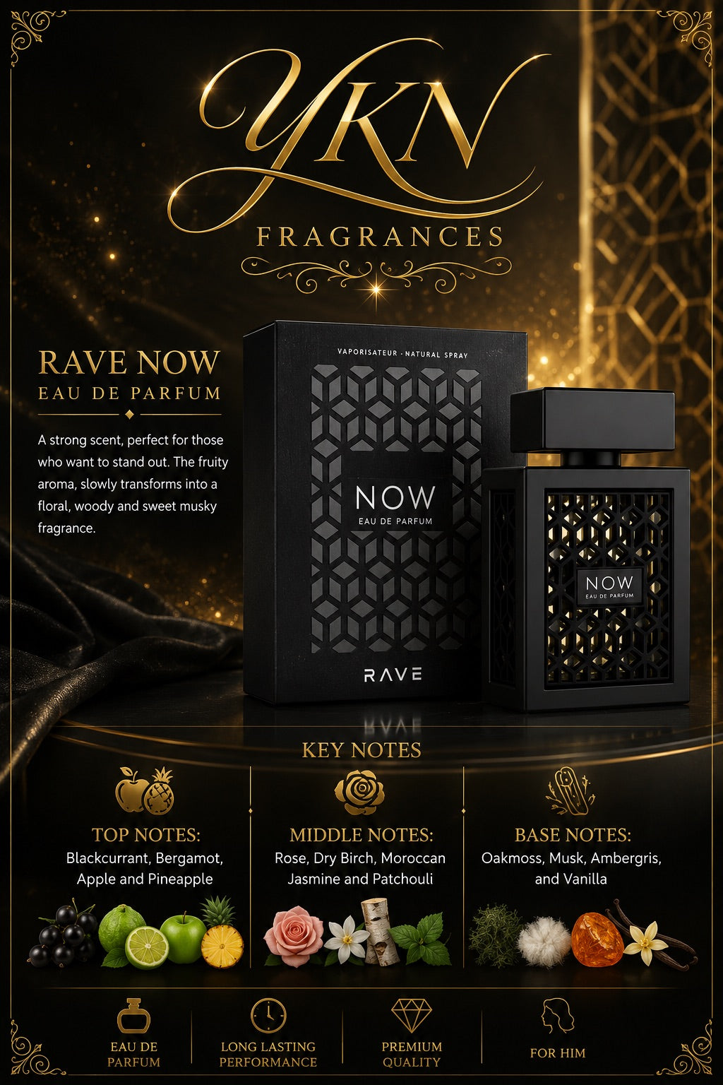 Rave now  Unisex black 100 ml by Lattafa