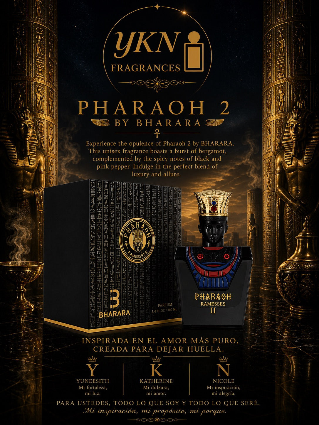Pharoah  Ramesses II Eau De Parfum spray 100 ml 3.4 oz by Bharara