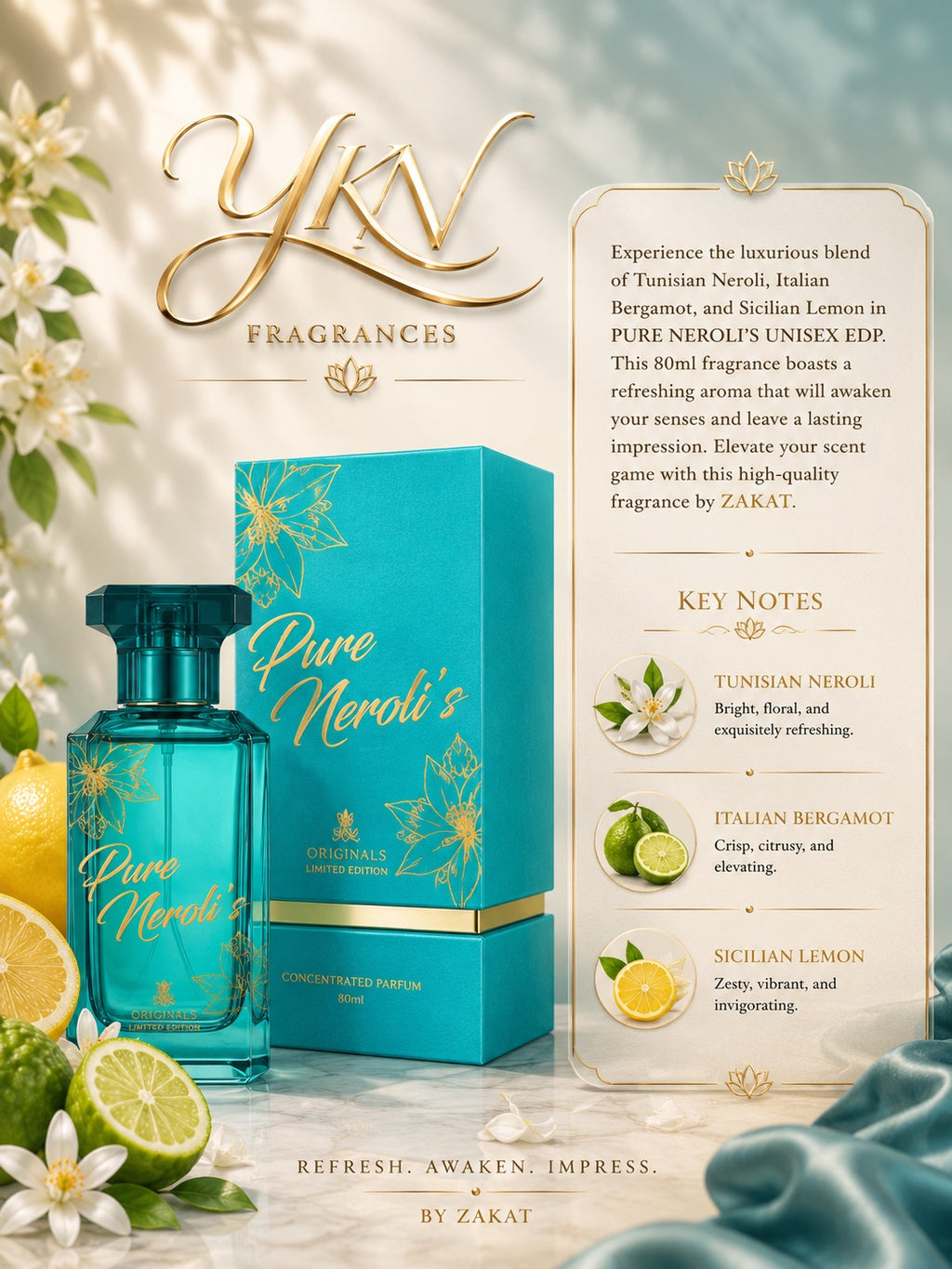 Pure Neroli's Limited Edition Concentrated Parfum -80 ml by Zakat